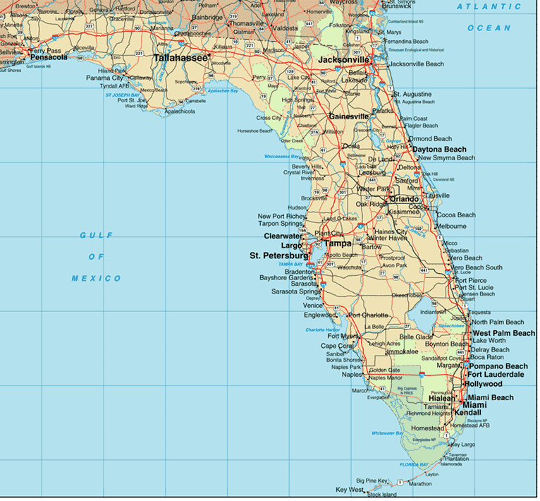 플로리다 지도 
